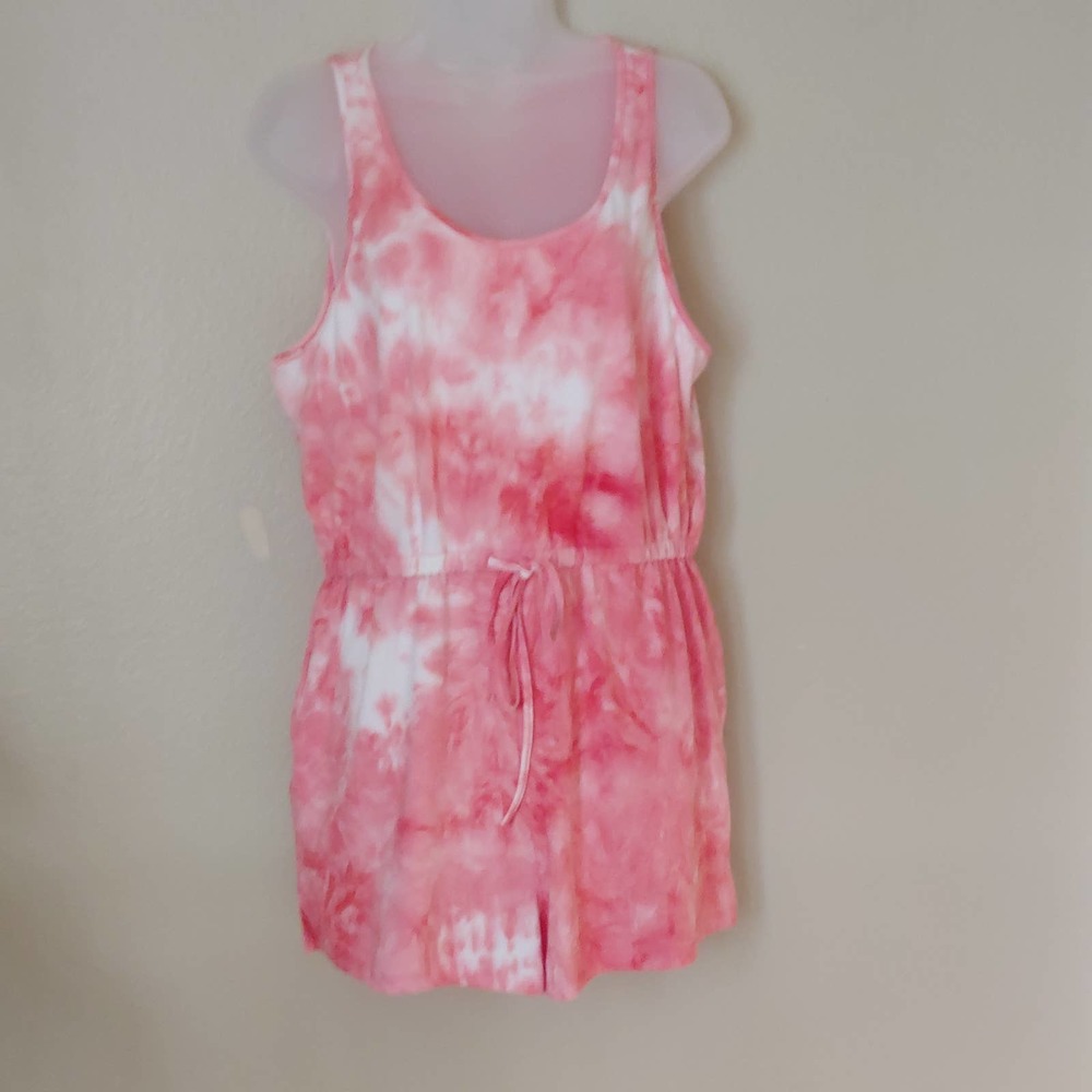 Lili's Closet Pink Tie Dye Romper   Size L juniors